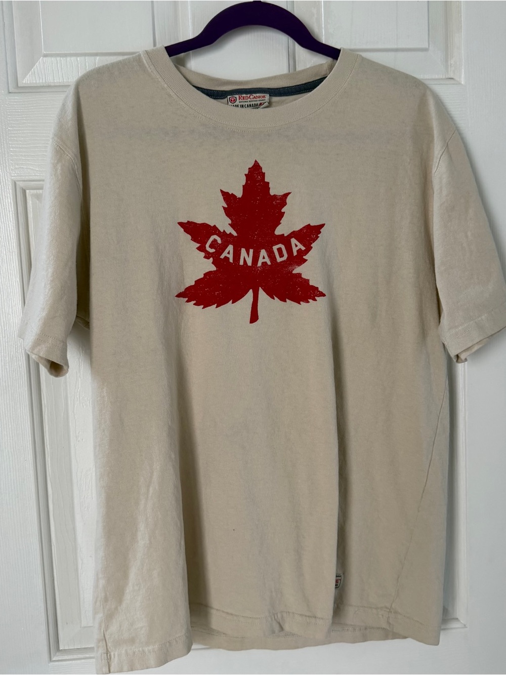 Red Canoe Canada Maple Leaf Short-Sleeve Tee - Cream/Red